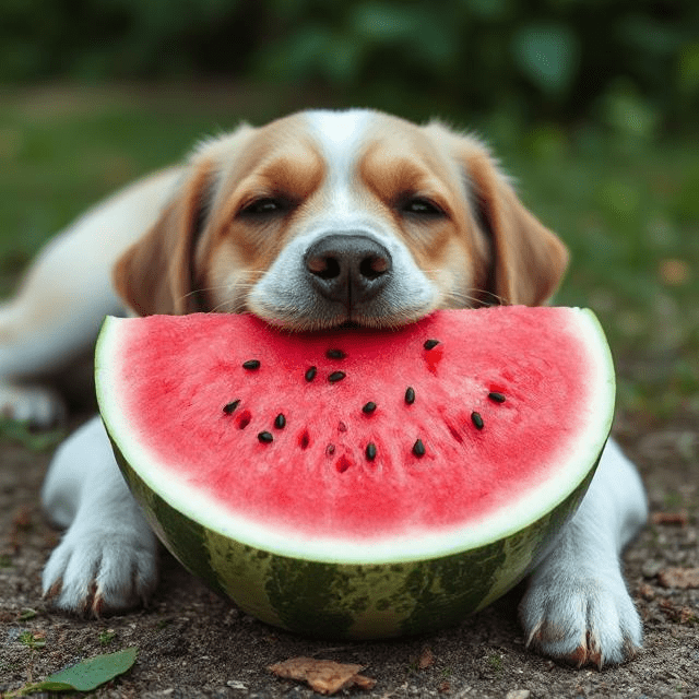 Dogs Eat Watermelon